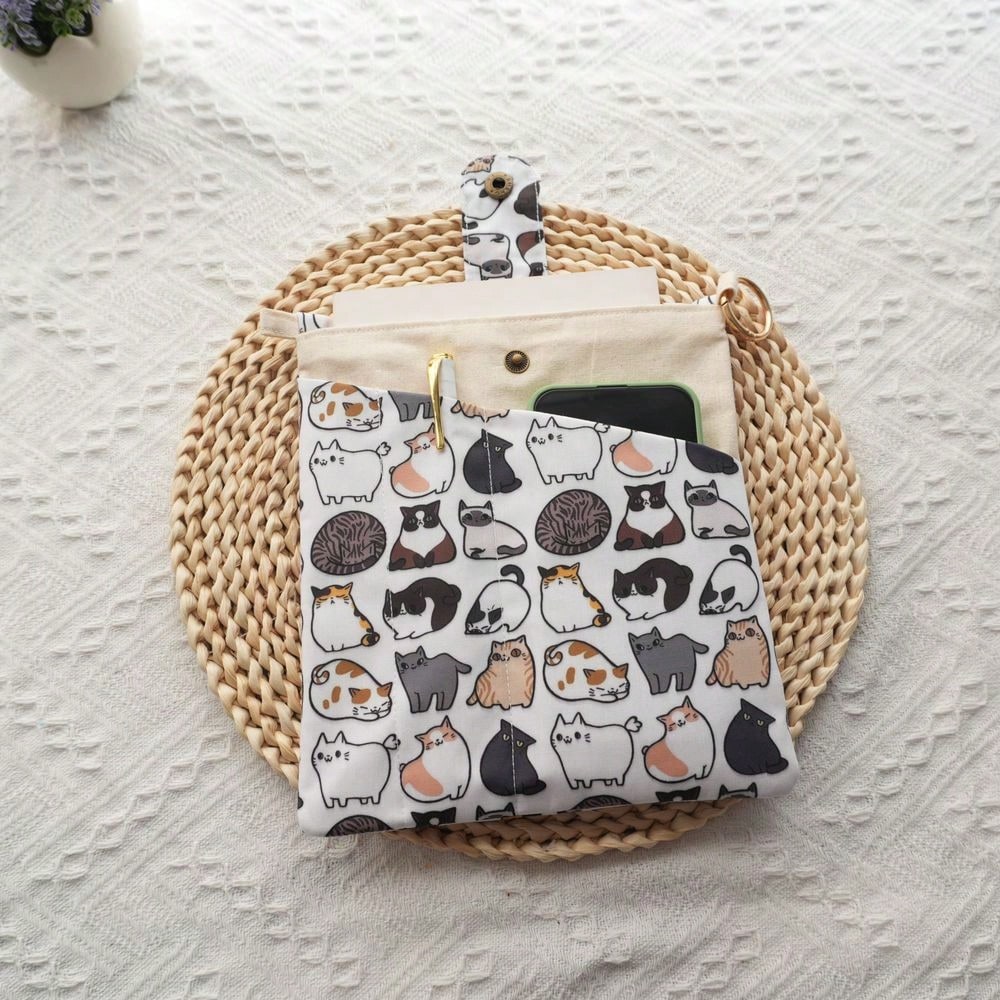Ideal Stationery & Office Supply - 1PC Mellow Cat Canvas Book Bag