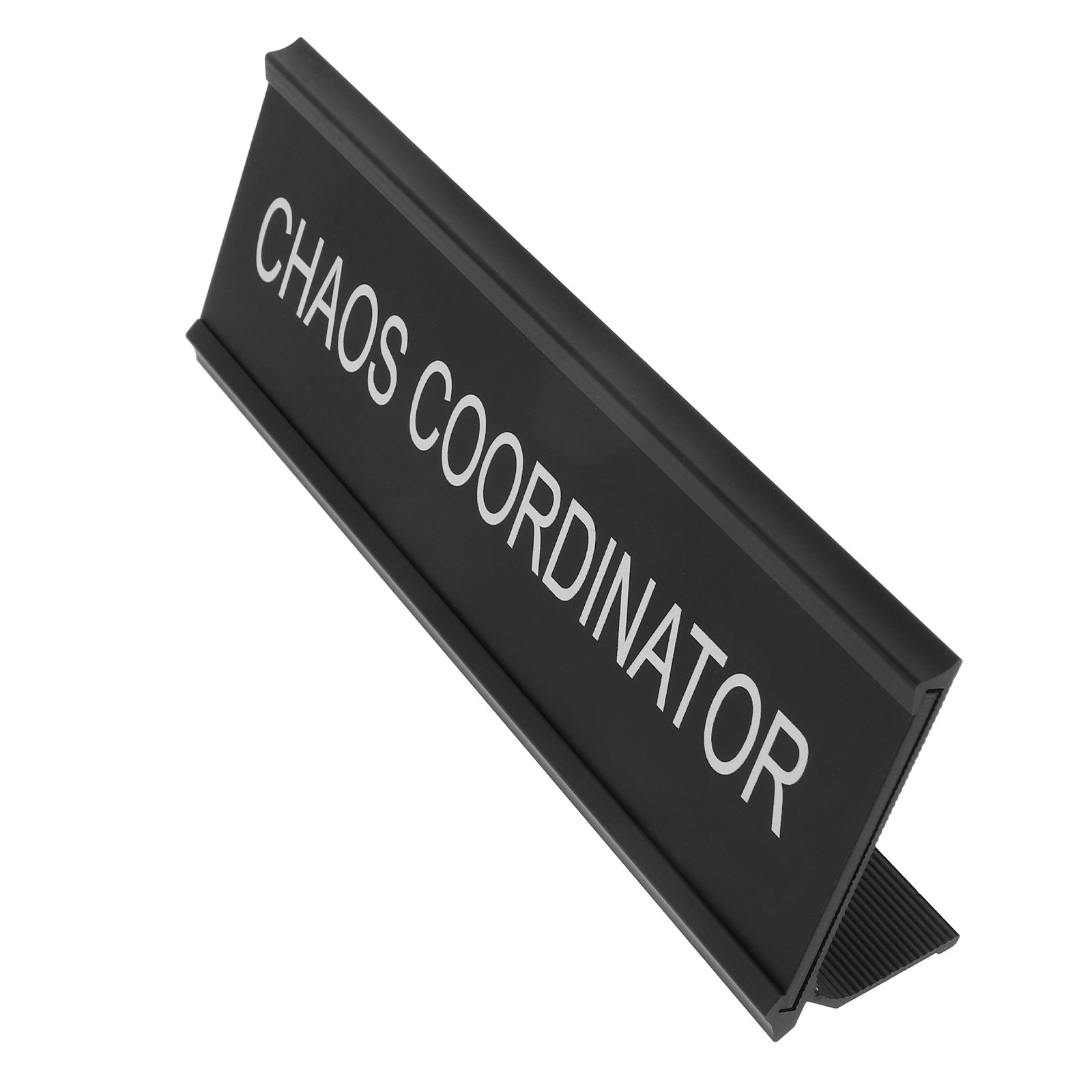 Desk Name Plate - Aluminum Alloy L-Shaped Desk Plaque Chaos