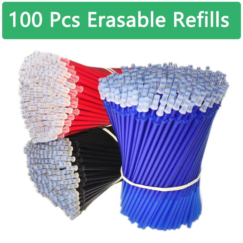Gel Ink Pen Set - 100 Pcs/set Kawaii Erasable Refill Erasable