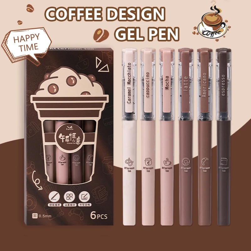 Gel Ink Pen Set - 6 Pcs/Set Afternoon Tea Series Gel