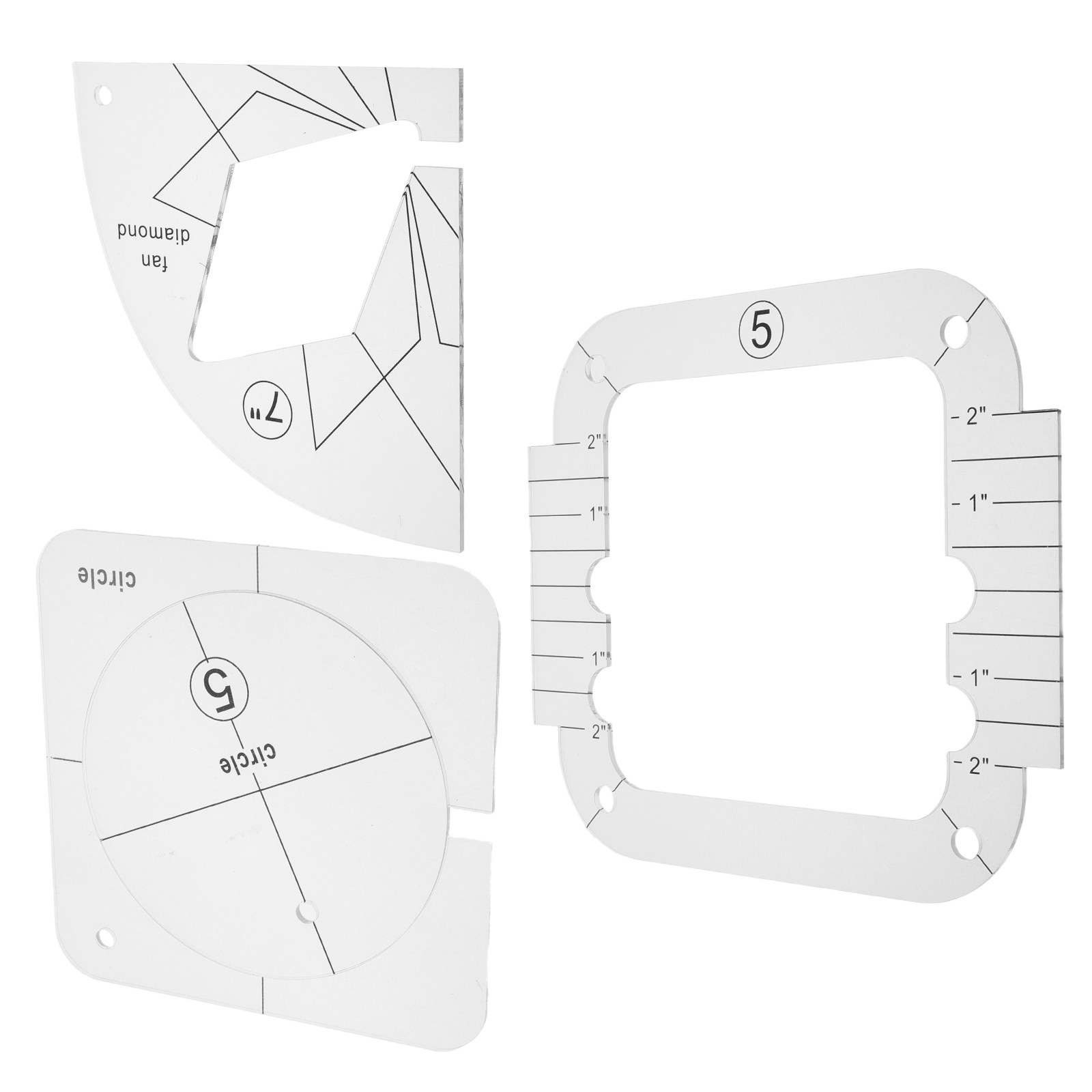 3Pcs Acrylic Transparent Sewin - огляд і ціна Ruler Set Transparent
