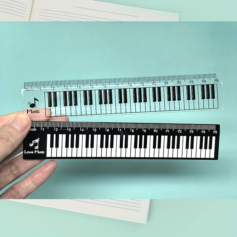 2Pcs/Set 15cm Piano Keyboard P - огляд і ціна Ruler Set Transparent
