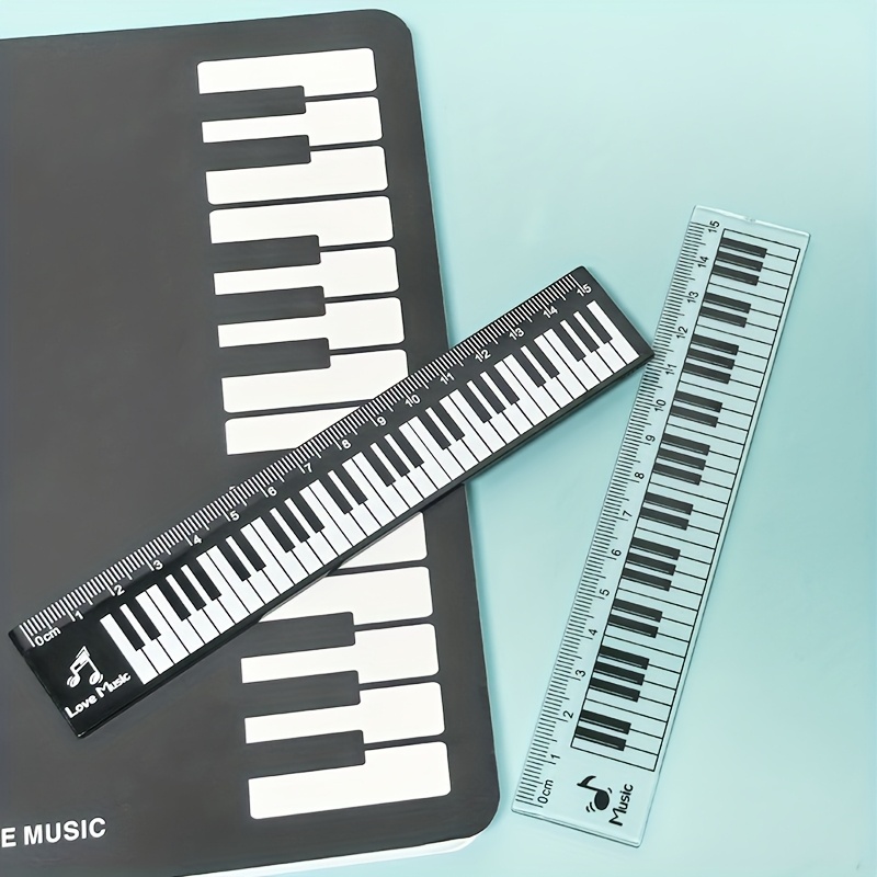 2Pcs/Set 15cm Piano Keyboard P - огляд і ціна Ruler Set Transparent