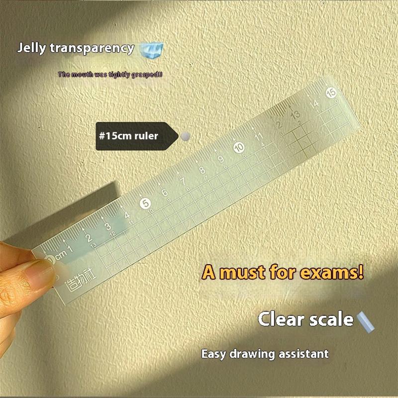 4PCS/Set 15CM Jelly Ruler Set  - огляд і ціна Ruler Set Transparent