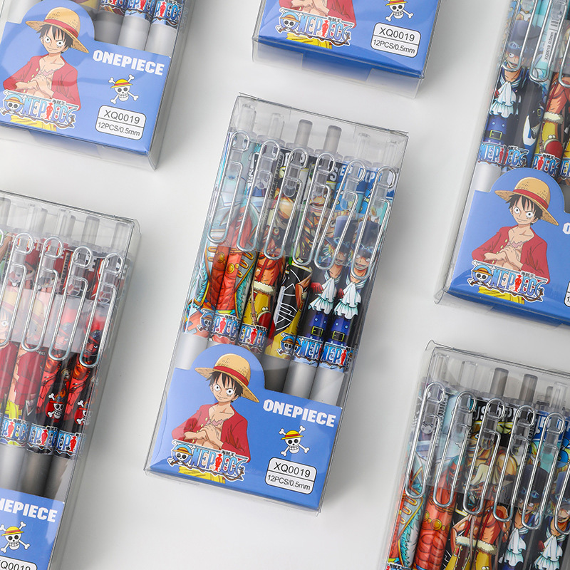 Anime One Piece 12/24Pcs Black - огляд і ціна Gel Ink Pen Set