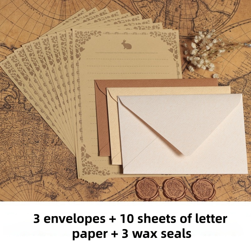 16PCS Vintage Linen Envelopes  - огляд і ціна Letter Envelope Kraft