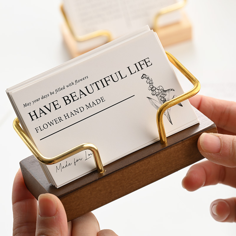 Wooden Business Card Holder Me - огляд і ціна Desk Name Plate