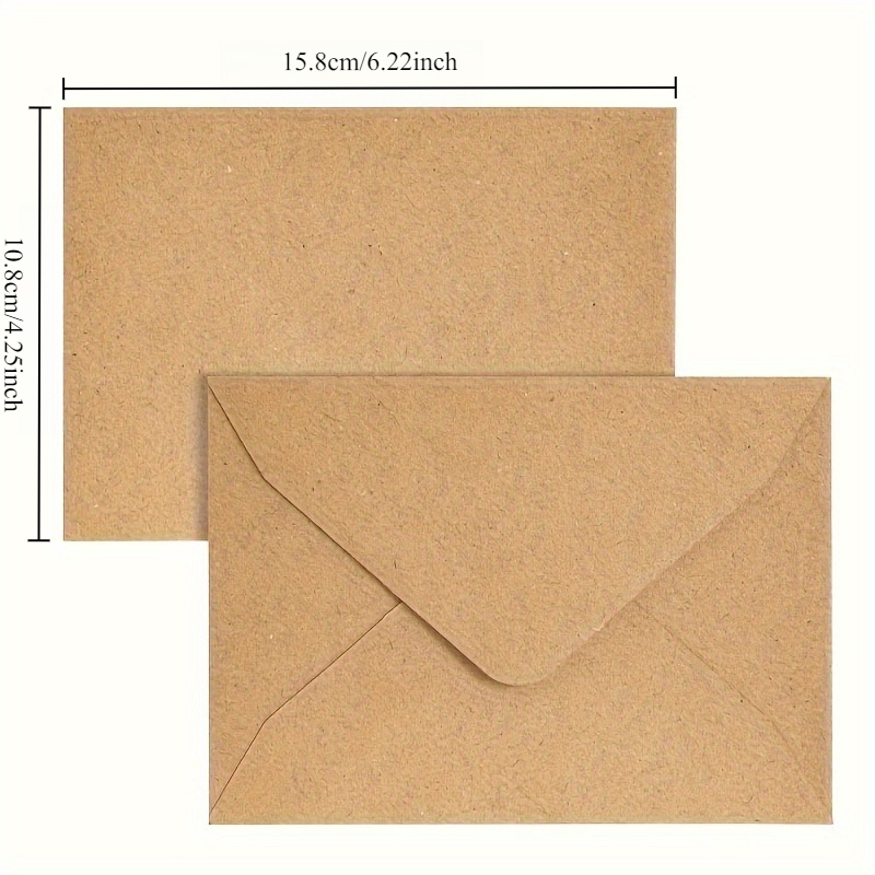 50/100pcs Kraft Paper Envelope - огляд і ціна Letter Envelope Kraft