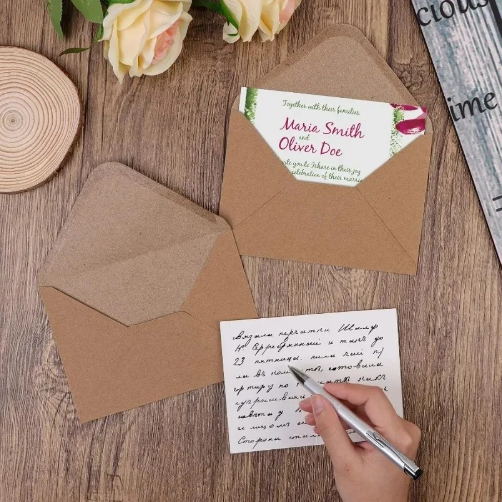 50Pcs Classical Brown Kraft Bl - огляд і ціна Letter Envelope Kraft