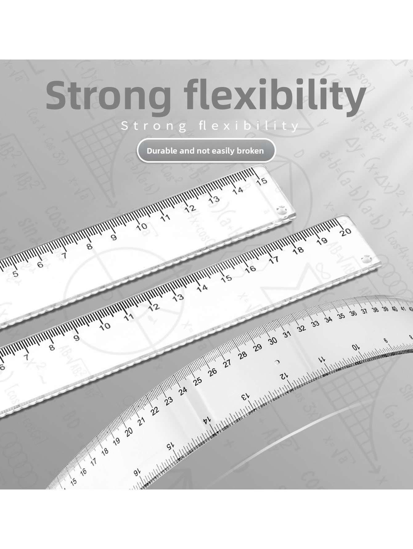 Transparent plastic ruler geom - огляд і ціна Ruler Set Transparent