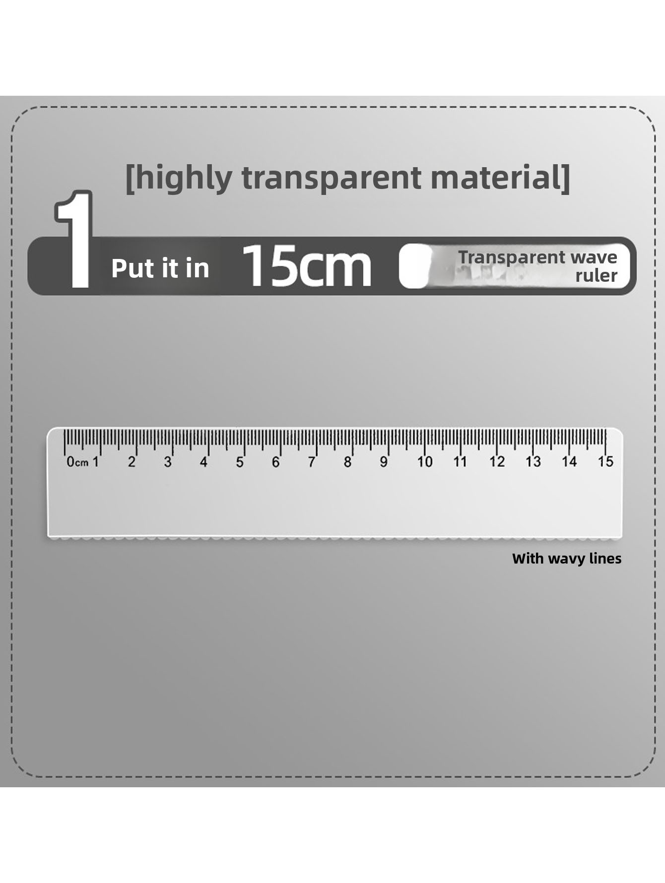 Transparent plastic ruler geom - огляд і ціна Ruler Set Transparent
