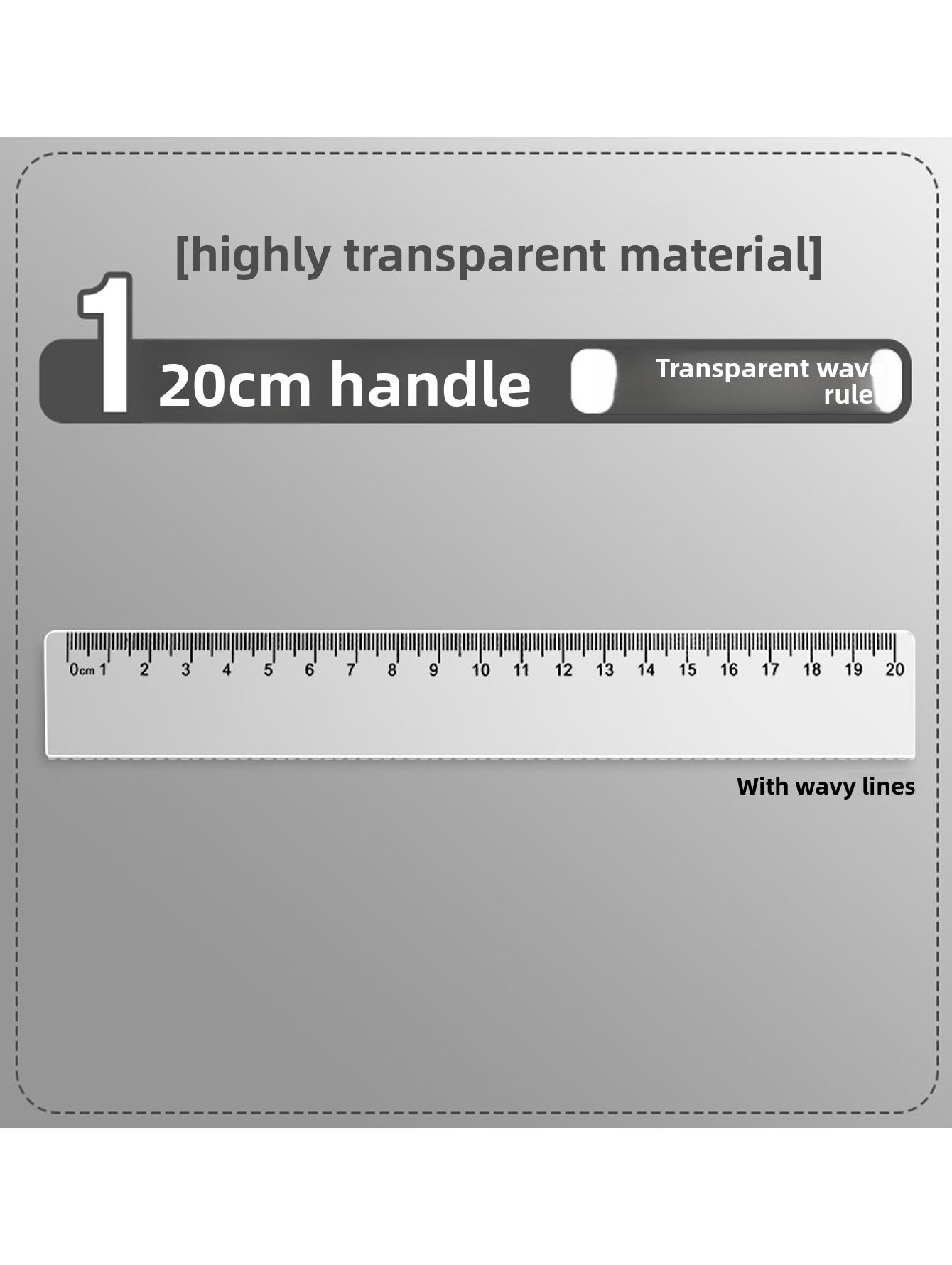 Transparent plastic ruler geom - огляд і ціна Ruler Set Transparent