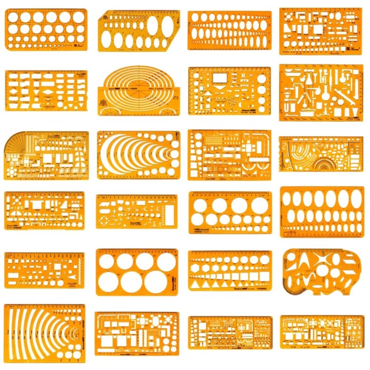 Geometric Drawing Template Set - огляд і ціна Ruler Set Transparent
