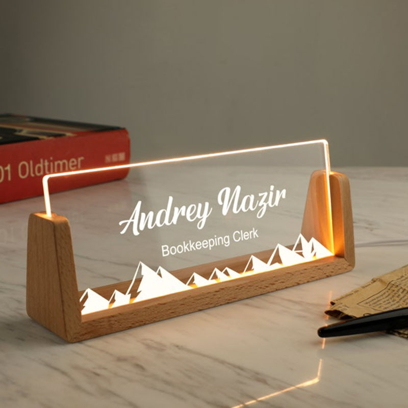 Customizable Personalized Ligh - огляд і ціна Desk Name Plate