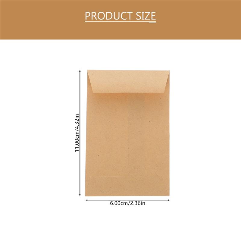 100Pcs Small Kraft Seed Envelo - огляд і ціна Letter Envelope Kraft