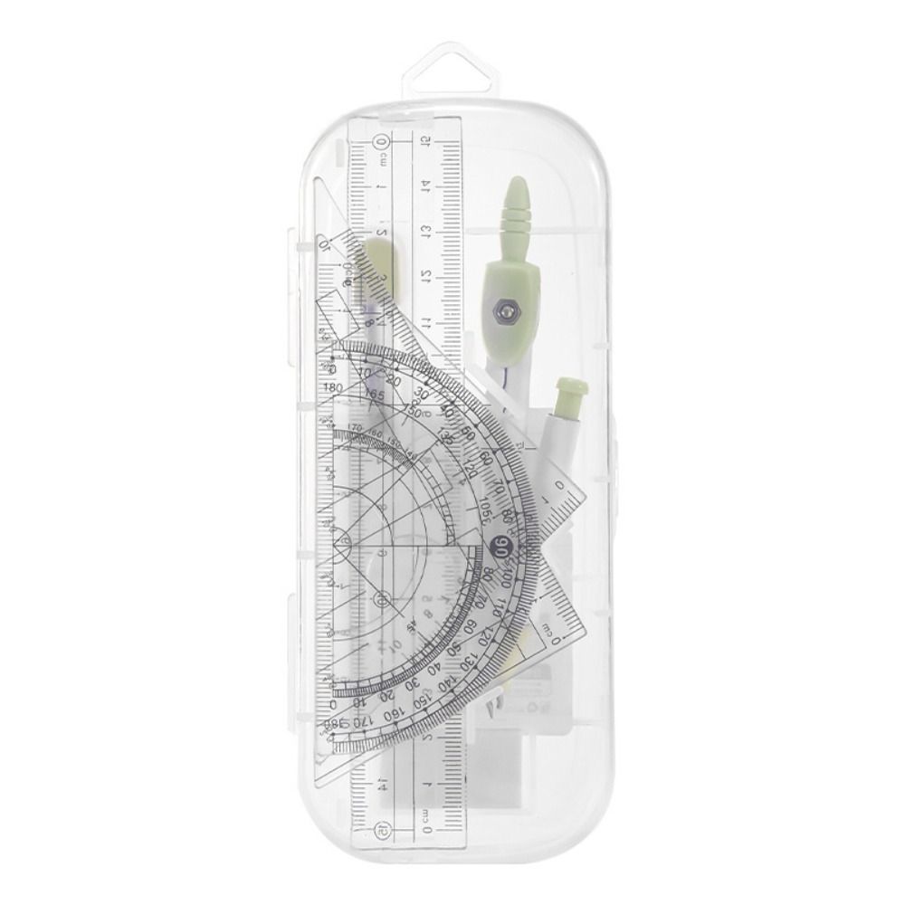 8PCS/Set Plastic Ruler Compass - огляд і ціна Ruler Set Transparent