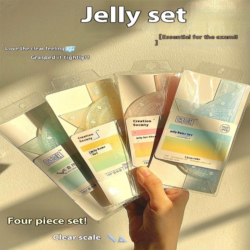 4PCS/Set Transparent Measuring - огляд і ціна Ruler Set Transparent