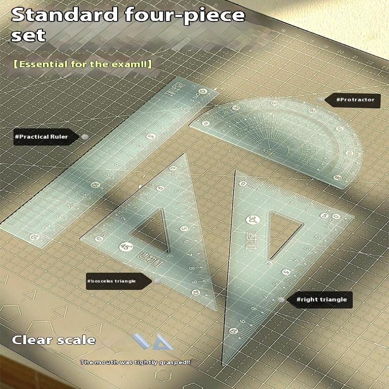 4PCS/Set Transparent Measuring - огляд і ціна Ruler Set Transparent