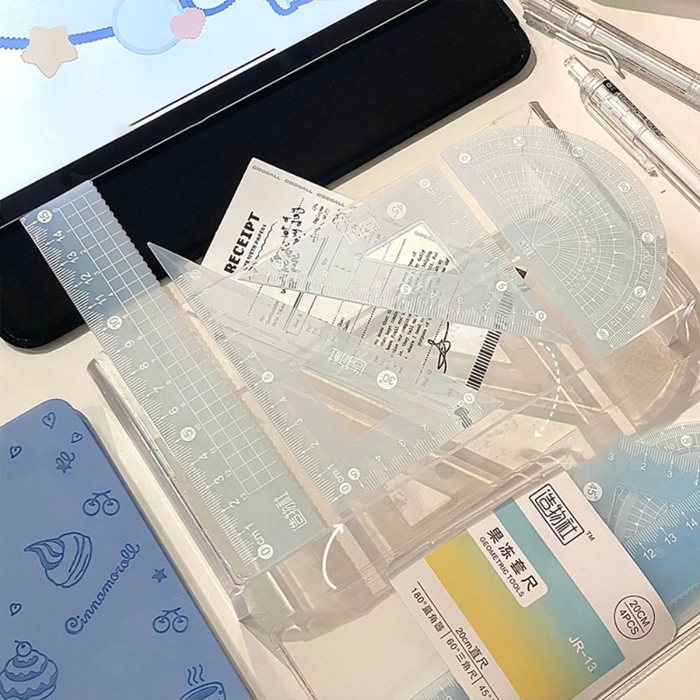 4PCS/Set Multifunctional 15/20 - огляд і ціна Ruler Set Transparent