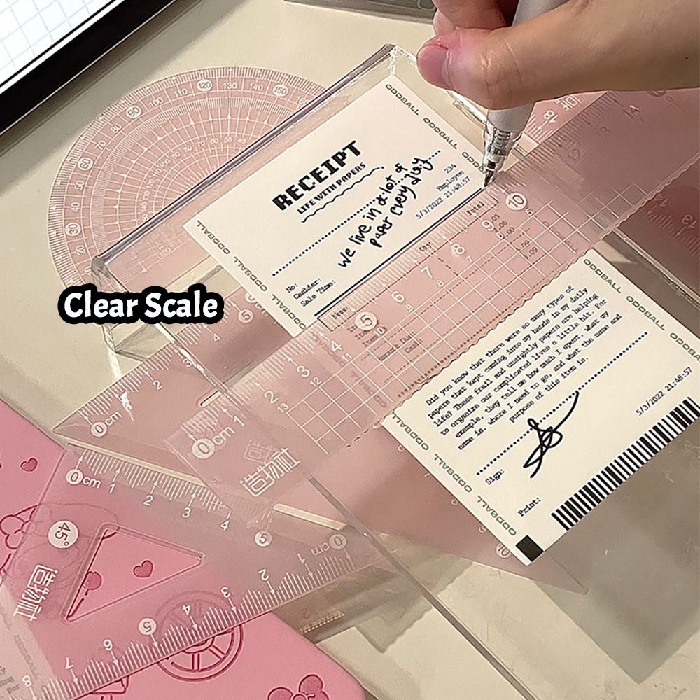 4PCS/Set Multifunctional 15/20 - огляд і ціна Ruler Set Transparent