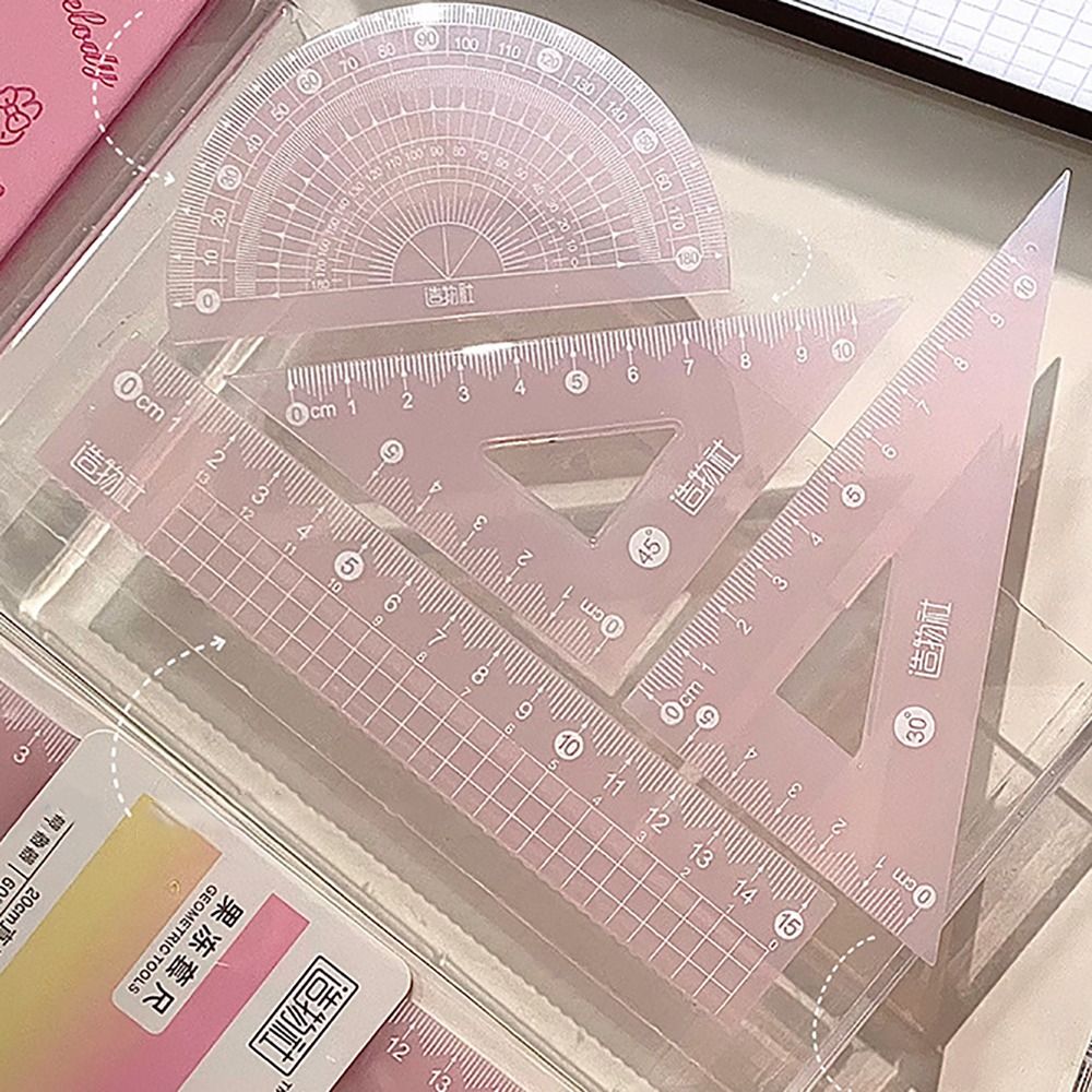 4PCS/Set Multifunctional 15/20 - огляд і ціна Ruler Set Transparent