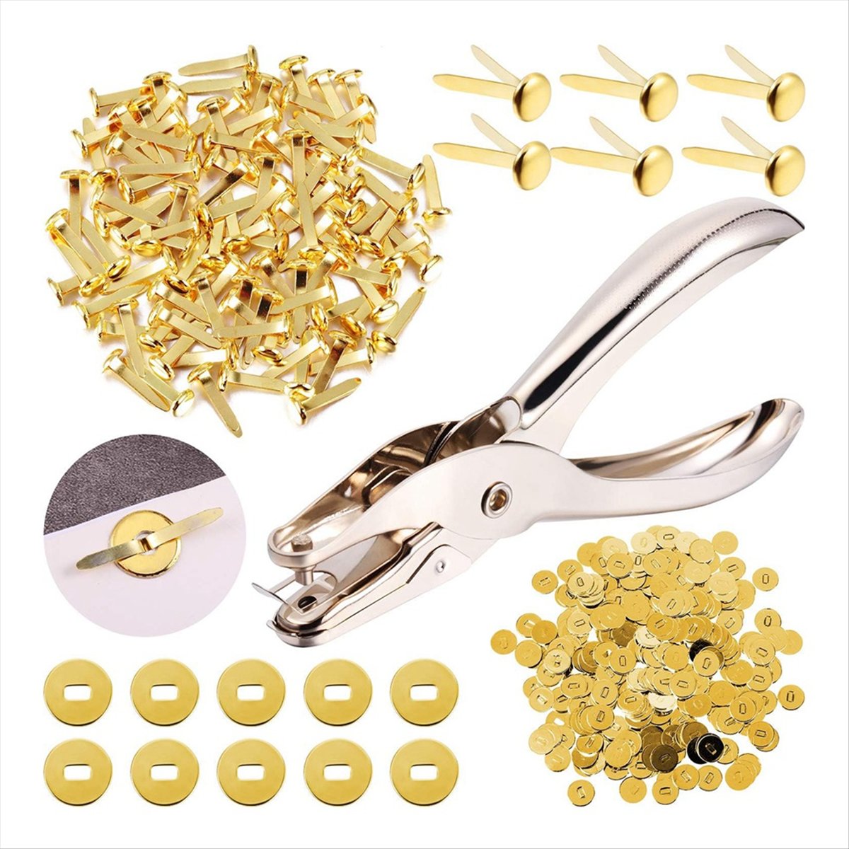 A78I 300 Pieces 3/4 Inch Brass - огляд і ціна Paper Punch 3 Hole