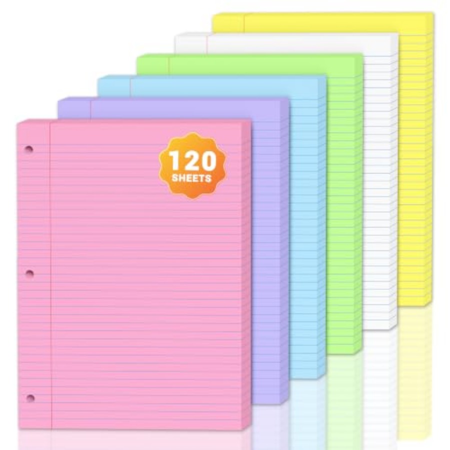 120 Sheets Colored 8x10.5 Inch - огляд і ціна Paper Punch 3 Hole
