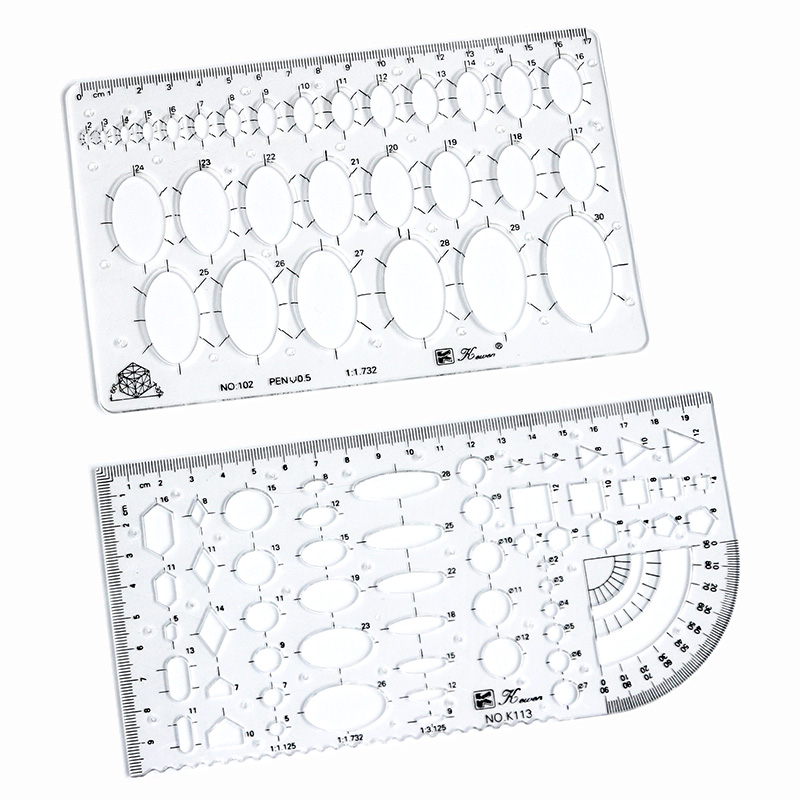 Transparent drawing size squar - огляд і ціна Ruler Set Transparent