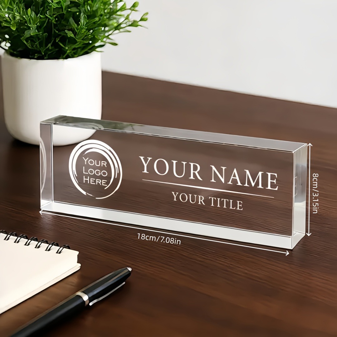 2D Flat Personalized Acrylic D - огляд і ціна Desk Name Plate