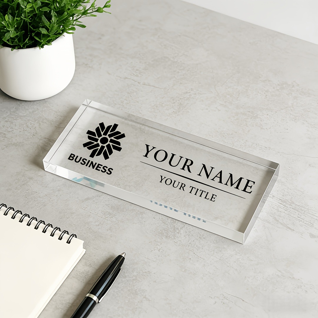 2D Flat Personalized Acrylic D - огляд і ціна Desk Name Plate
