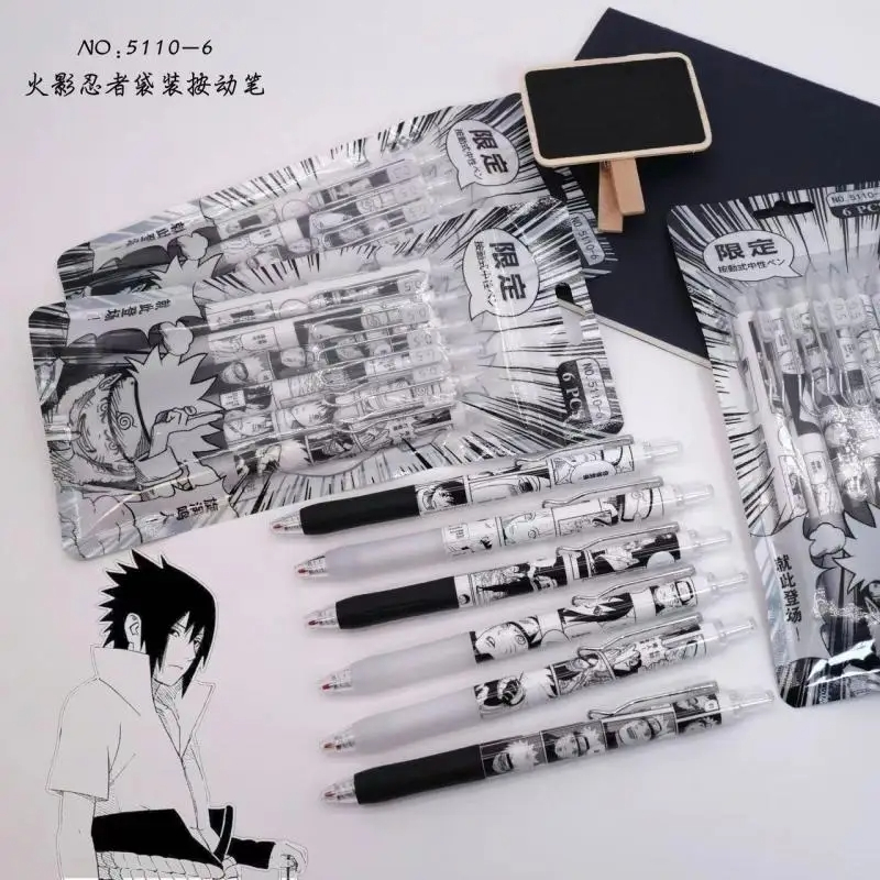 Naruto 6Pcs/set Gel Pen Anime  - огляд і ціна Gel Ink Pen Set