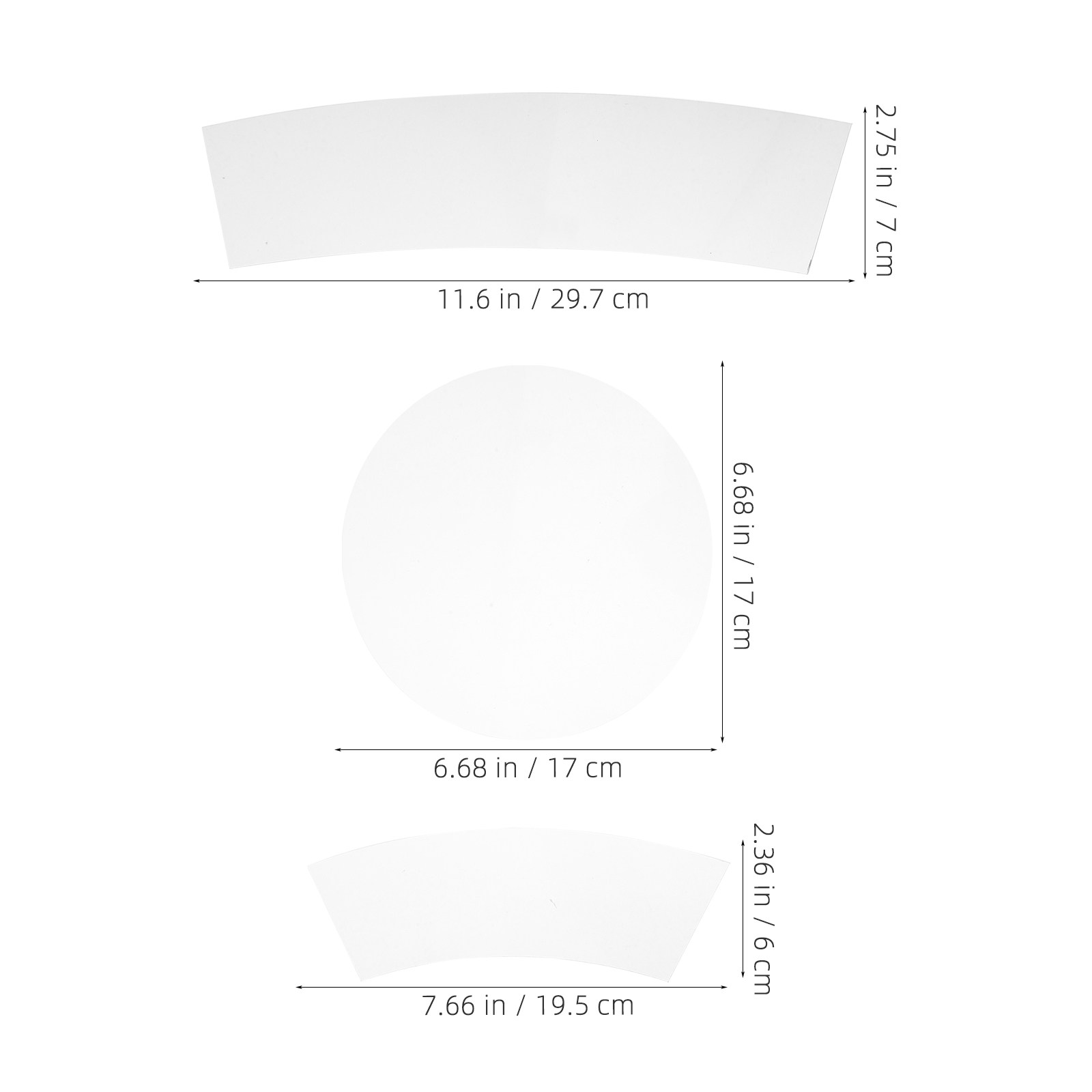 3Pcs Transparent Acrylic Bucke - огляд і ціна Ruler Set Transparent