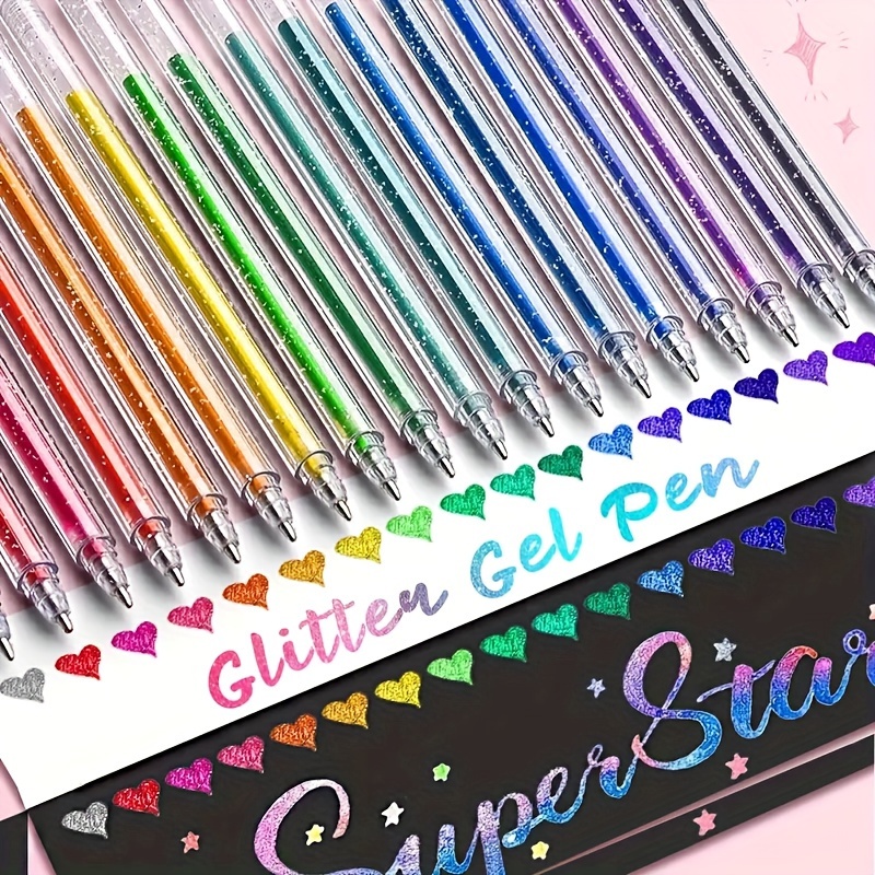 8/12/18-Piece Special Glitter  - огляд і ціна Gel Ink Pen Set