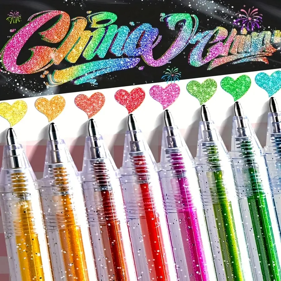 8/12/18-Piece Special Glitter  - огляд і ціна Gel Ink Pen Set