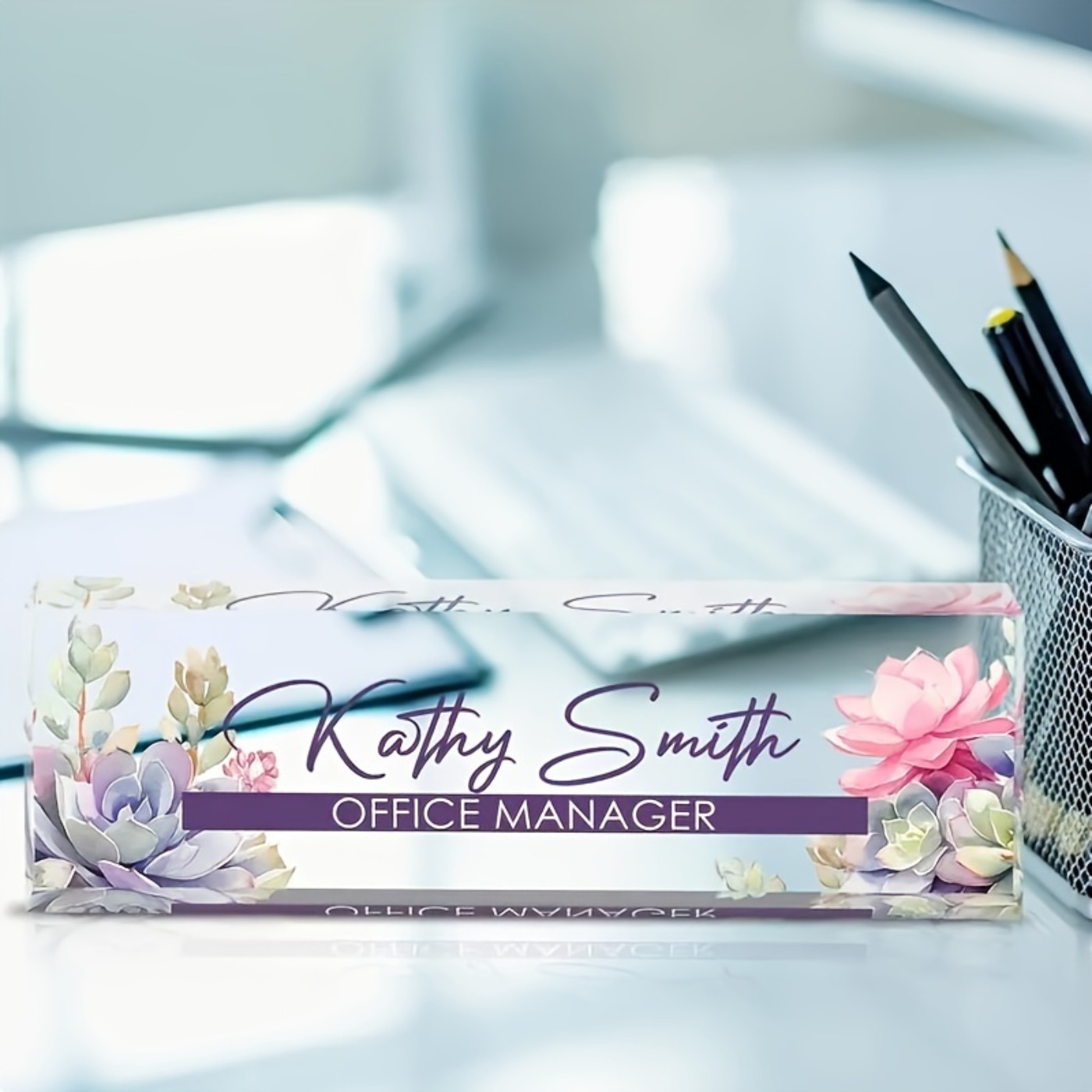 Custom 2D Acrylic Desk Name Pl - огляд і ціна Desk Name Plate