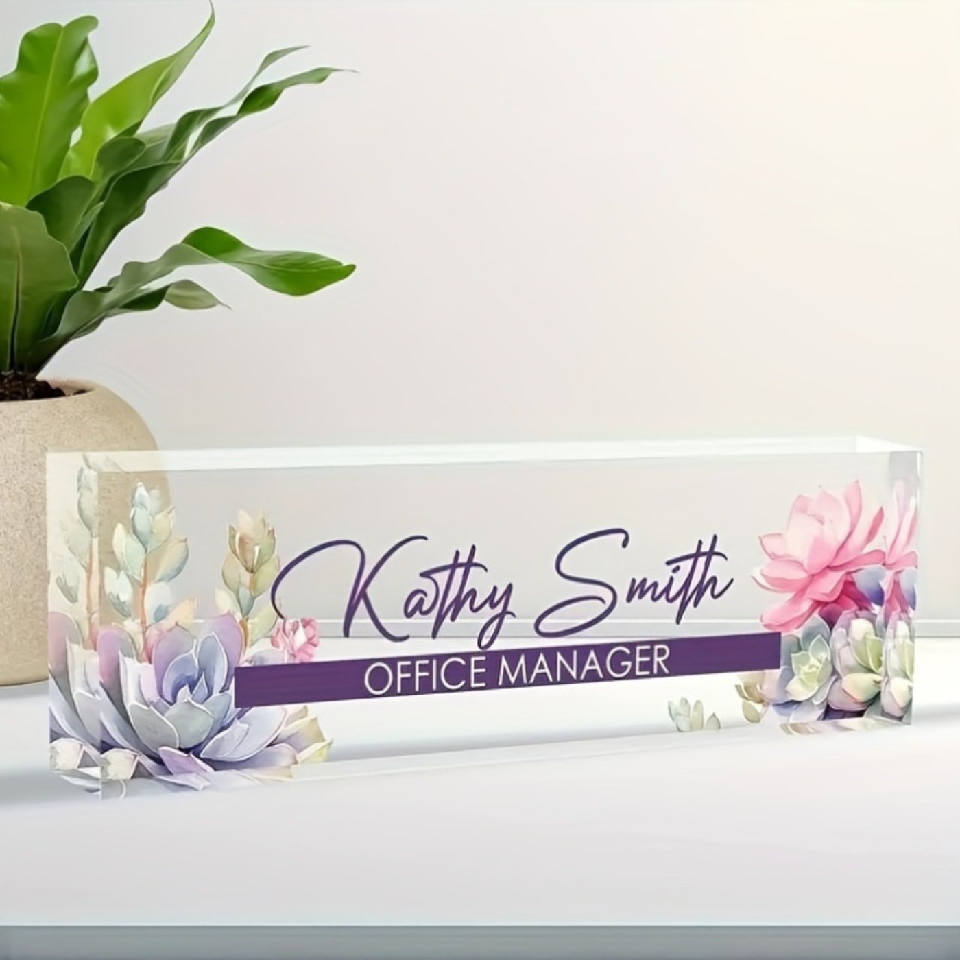 Custom 2D Acrylic Desk Name Pl - огляд і ціна Desk Name Plate
