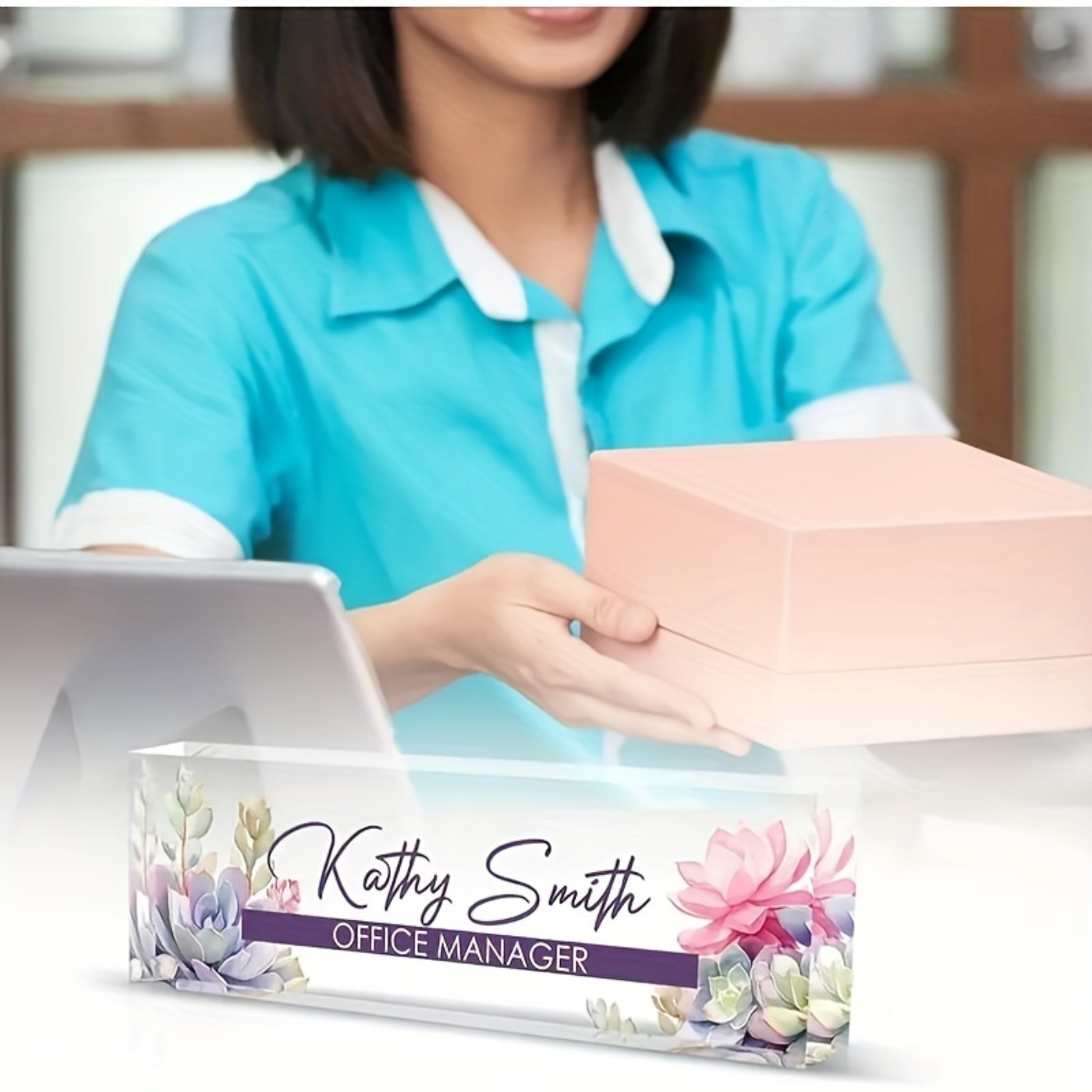 Custom 2D Acrylic Desk Name Pl - огляд і ціна Desk Name Plate