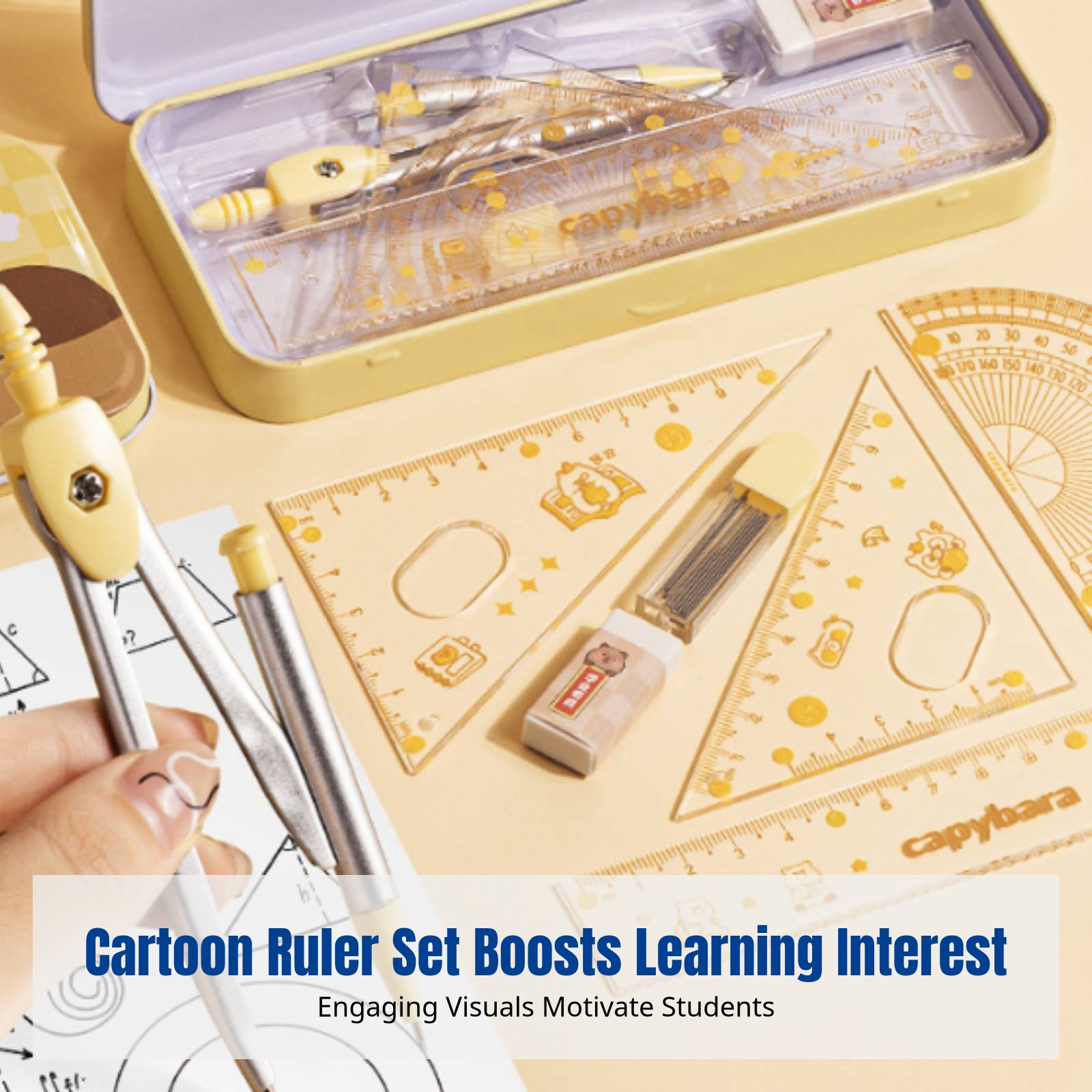 Ruler Set for Students, Cartoo - огляд і ціна Ruler Set Transparent