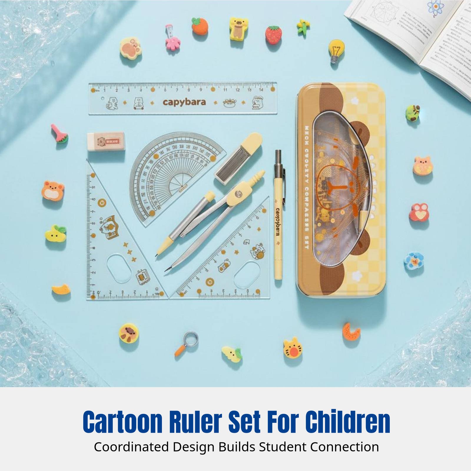 Ruler Set for Students, Cartoo - огляд і ціна Ruler Set Transparent