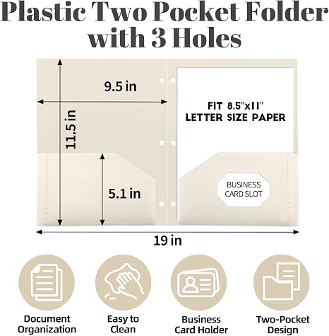 7 Pack Plastic Folders with Po - огляд і ціна Paper Punch 3 Hole