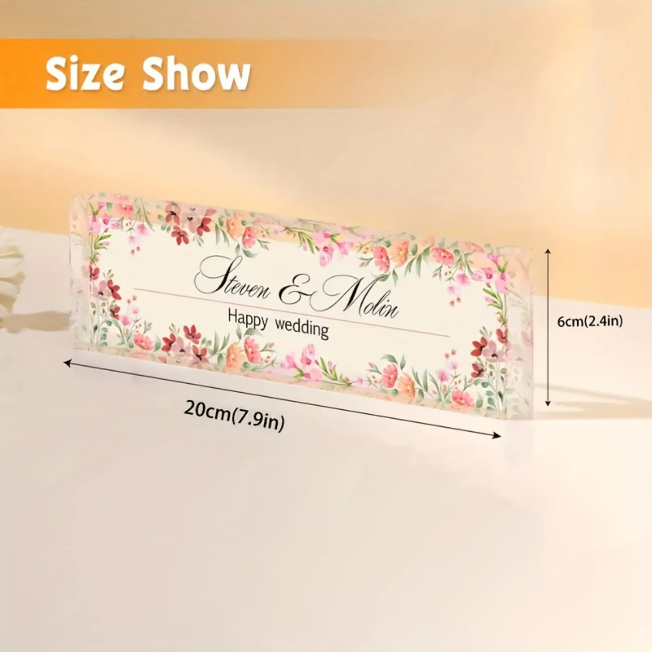 Customizable 2D Acrylic Desk N - огляд і ціна Desk Name Plate